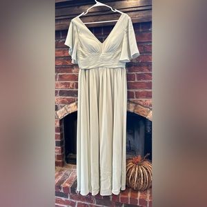 Evening dress or bridesmaids dress. Light sage in color.